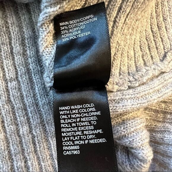 Zella Heather Gray Crossover Wrap Sweater size S - Picture 7 of 10